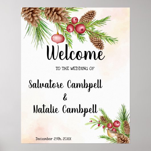 Poster voor kerstcadeaubruiloft (Voorkant)