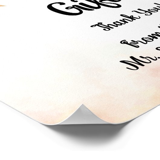 Poster voor kerstcadeaus Vrijgezellenfeest bruilof (Hoek)