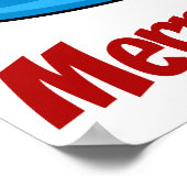 Poster voor kerstfeestdagen in Santa Merry (Hoek)