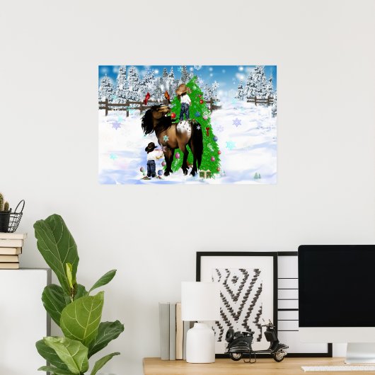 Poster voor kerstmis met Kind (Thuiskantoor)