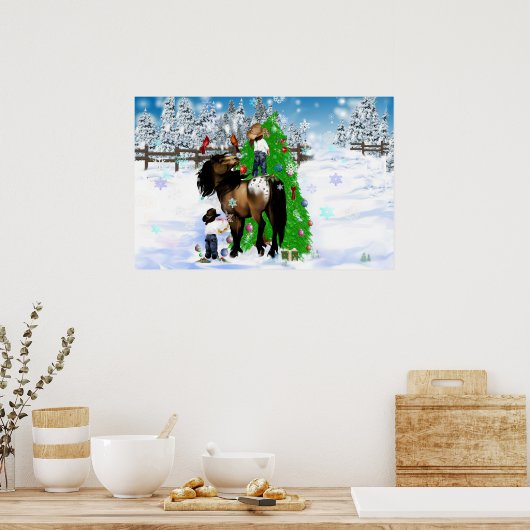 Poster voor kerstmis met Kind (Keuken)