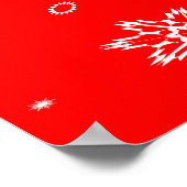 Poster voor kerstsnowflake (Hoek)
