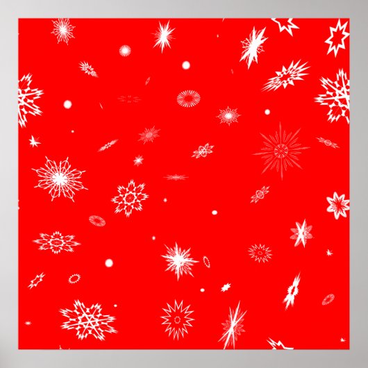 Poster voor kerstsnowflake (Voorkant)
