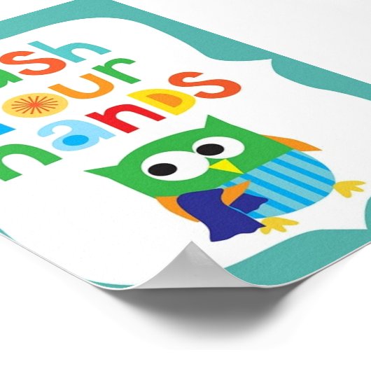 Poster voor kinderen - Was uw handen (Hoek)