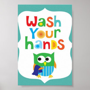 Poster voor kinderen - Was uw handen