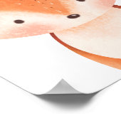 Poster voor kinderkamer met vos en bosdieren kinde (Hoek)