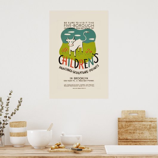  poster voor kinderkunst (Keuken)