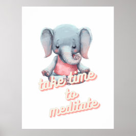 Poster voor kinderMeditatie Kunstruimte Decor