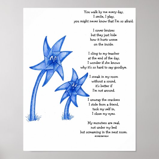 Poster voor kindermisbruik Awarness Poem Art (Voorkant)