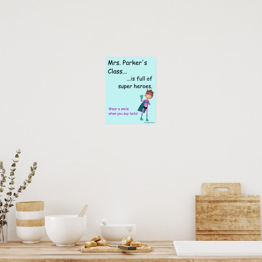 Poster voor kleuropening/bord (Keuken)