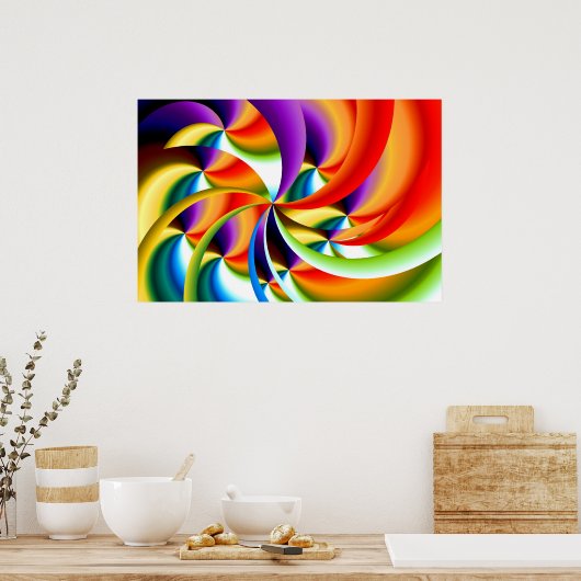 Poster voor kleurrijk abstract ontwerp (Keuken)