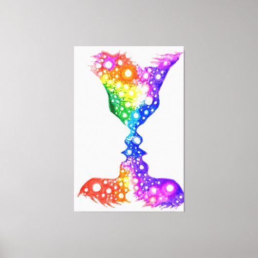 Poster voor kleurrijke liefde canvas afdruk (Voorkant)