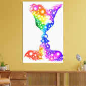 Poster voor kleurrijke liefde canvas afdruk (Insitu (Woonkamer))