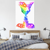 Poster voor kleurrijke liefde canvas afdruk (Insitu (Slaapkamer))