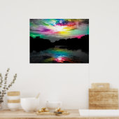 Poster voor kleurrijke lucht en water (Keuken)