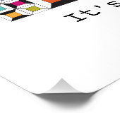 Poster voor kleurrijke naaimachine Kilt Pattern (Hoek)