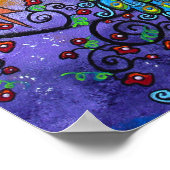 Poster voor kleurrijke pacock (Hoek)