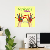 Poster voor kleurrijke schoolpsychologie (Thuiskantoor)