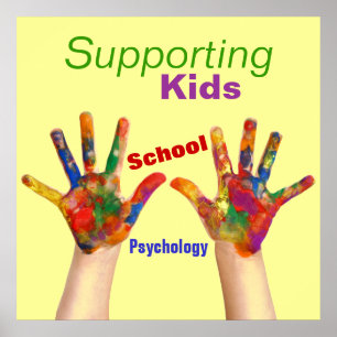 Poster voor kleurrijke schoolpsychologie