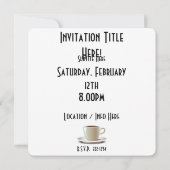 Poster voor  koffie kaart (Achterkant)