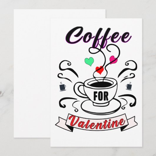 poster voor koffieverjaardag kaart (Voorkant / Achterkant)