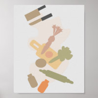 Poster voor koken- en keukenthema