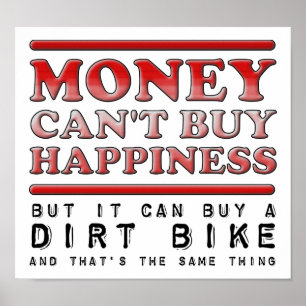Poster voor koopgeluk Dirt Bike Funny