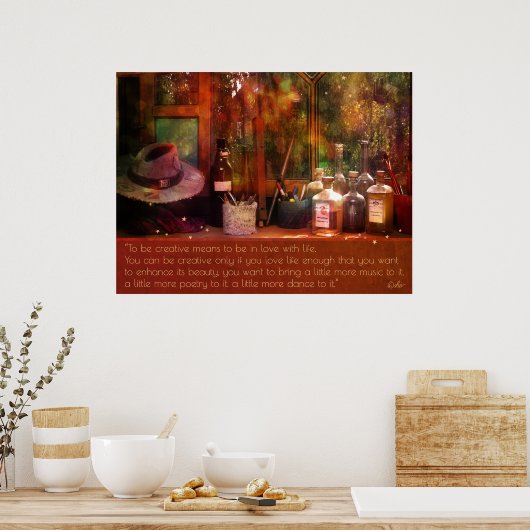 Poster voor kunst, leven en creativiteit (Keuken)