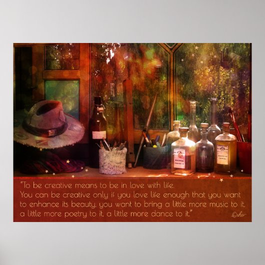 Poster voor kunst, leven en creativiteit (Voorkant)