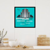 poster voor kunstdecocityscape (Keuken)