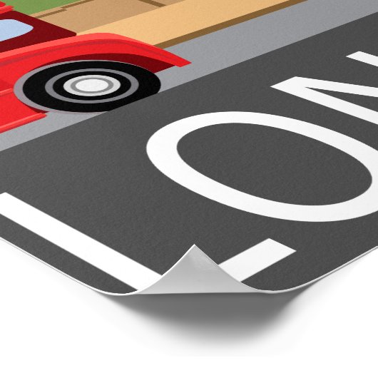 Poster voor kunstdrukretro uit Londen (Hoek)