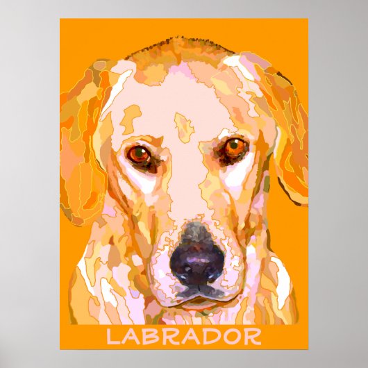 Poster voor labrador Retriever schilderen (Voorkant)