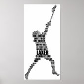 Poster voor Lacrosse Player Typografie (Voorkant)
