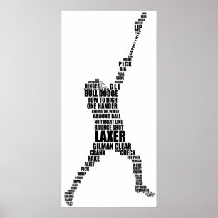 Poster voor Lacrosse Player Typografie