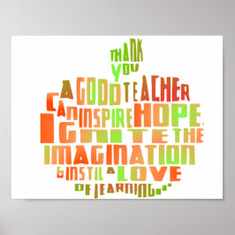 Poster voor leerkrachten Typografie Apple