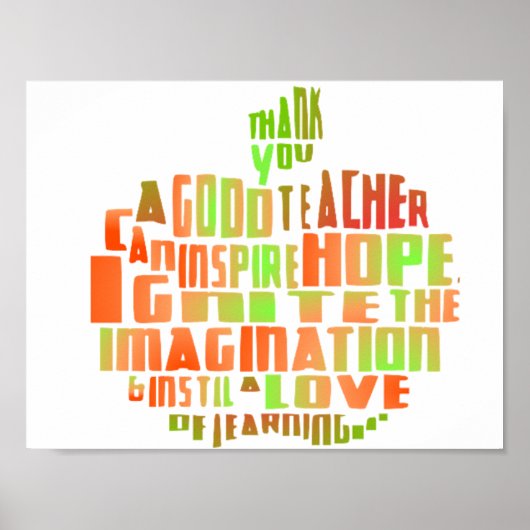 Poster voor leerkrachten Typografie Apple (Voorkant)