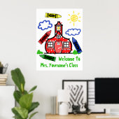 Poster voor leerlingenklaslokaal - Schoolhouse & C (Thuiskantoor)