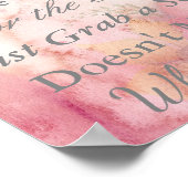 Poster voor lente-Floral bruiloft roze zitplaats (Hoek)