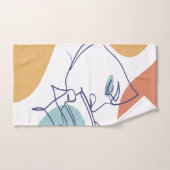 poster voor lijntekenkunst drink koffie bad handdoek (Handdoek)