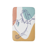 poster voor lijntekenkunst drink koffie badmat (Voorkant Verticaal)