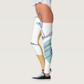 poster voor lijntekenkunst drink koffie leggings (Links)