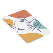 poster voor lijntekenkunst drink koffie magneet (Rechterzijde)