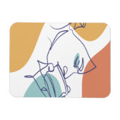 poster voor lijntekenkunst drink koffie magneet (Horizontaal)