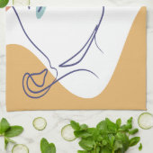 poster voor lijntekenkunst drink koffie theedoek (Gevouwen)