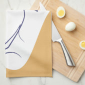 poster voor lijntekenkunst drink koffie theedoek (Quarter Fold)