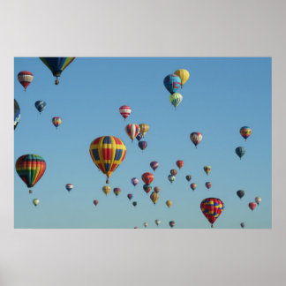 Poster voor luchtballon met luchtvulling