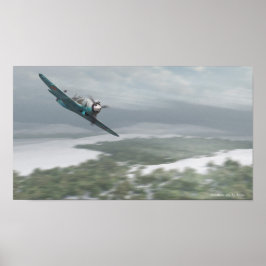 Poster voor luchtvaartkunst Lavochkin La-5