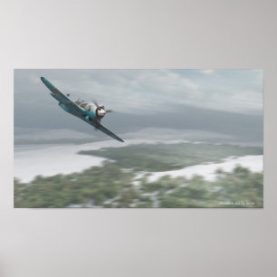 Poster voor luchtvaartkunst Lavochkin La-5