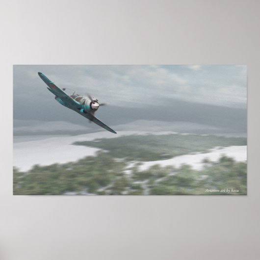 Poster voor luchtvaartkunst Lavochkin La-5 (Voorkant)