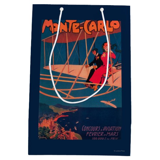 Poster voor luchtvaartsport medium cadeauzakje (Achterkant)